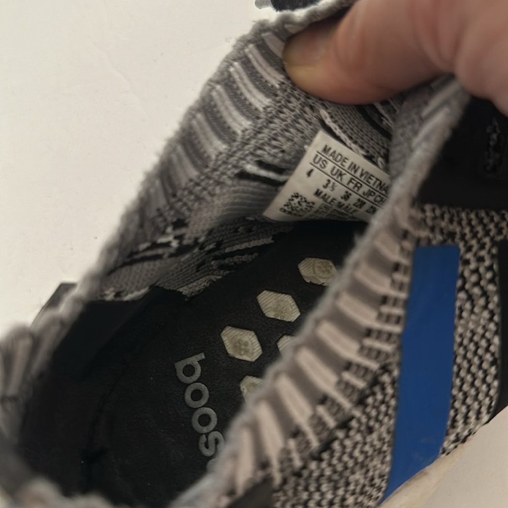 Adidas NMD R1 Tri Color Stripes White Grey Primeknit - Picture 7 of 8